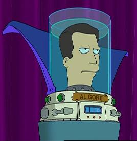Al Gore's head in a jar
